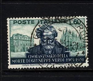 OPC 1951 Italia 60l Giuseppe Verdi Sc#596 sonido usado 50311 - Imagen 1 de 2