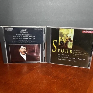 Lot: 2 Louis Spohr CD Violin Concertos Op 38 79 String Sextet Chamber Ensemble - Picture 1 of 8