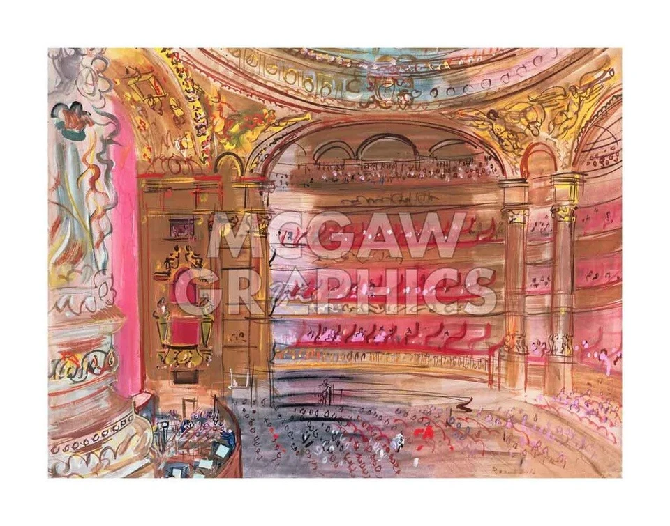 The Opera Paris Early 1930, Raoul Dufy, Wall Art Print Poster 11" x 14"   2771 - Image 1 of 2