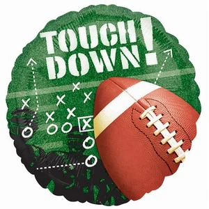 Anagram 18" Touch Down Football Frenzy Mylar Foil Balloon Party Supply - Picture 1 of 1