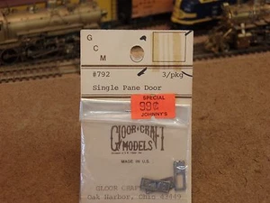 Gloor Craft Models HO Single Pane Door (3) 792 - Picture 1 of 1
