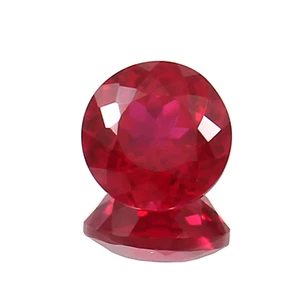 AAA+ Natural Flawless Mozambique Blood Red Ruby Loose Round Gemstone Cut 6x6 MM - Picture 1 of 6