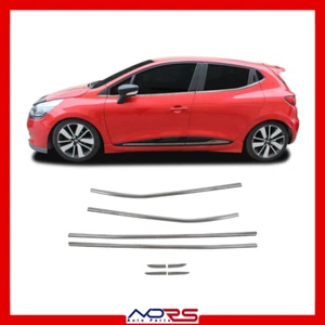 RENAULT CLIO 4 COMPATIBLE GARNITURE DE FENÊTRE CHROME INOX 8 PIÈCES - Picture 1 of 10