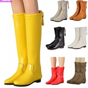 1/6 flache Stiefel Schuhe für 12" Kumik TBLeague Phicen Hot Toys weibliche Figur Puppe - Bild 1 von 30
