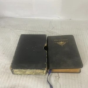 Vintage New Testament Collins Clear-Type Press Leather Bible Pocket Size - Bild 1 von 9