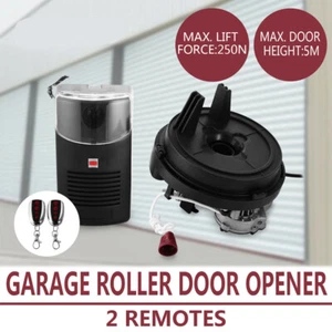 Automatic Roller Door Opener Motor Garage Roll Up Door Powerful 250N w/ 2 Remote - Picture 1 of 12