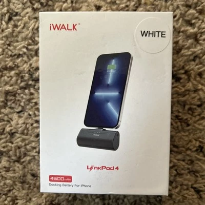Cargador iluminador portátil iWALK LinkPod4 4500 mAh iPhone•Blanco•DBL4500L•Sellado Foto 1 de 2