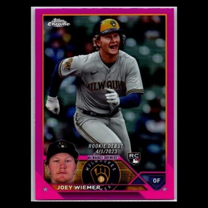 2023 Topps Chrome Update - #USC87 Joey Wiemer RC Pink Refractor - Brewers - Picture 1 of 2