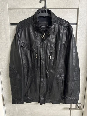 Hugo Boss Leather Jacket Men Size 52 - Image 1 of 4