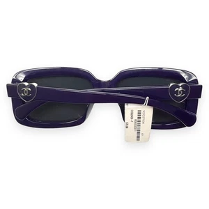 Gafas de sol Chanel ch5520A 1758/T8 púrpura medianoche corazón polarizadas sin estuche - Imagen 1 de 10