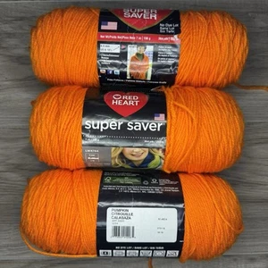 Hilo Red Heart Super Saver 3 madejas 7 oz naranja calabaza - Imagen 1 de 1