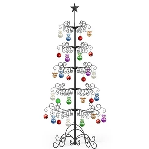 Metal Ornament Display Stand Wrought Iron Christmas Tree Ornament Holder Hanger - Picture 1 of 44