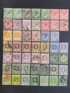 Straits Settlements 1912-1919 Wmk MCCA KGV + Die I & II Complete Set - 48v Used - Picture 1 of 3