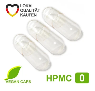 Leerkapseln 100 - 20.000 vegan / vegetarisch HPMC Gr. 0 leere Kapseln Zellulose - Bild 1 von 4