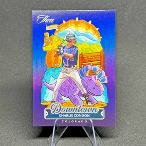 2025 Panini Tre e Due - Charlie Condon Downtown #7 SSP Astuccio Hit Rockies GEM - Foto 1 di 9