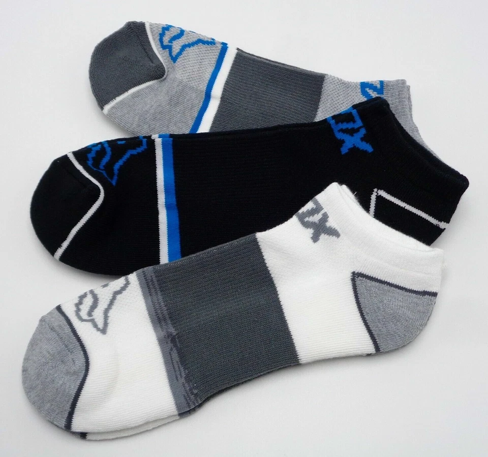 Paquete de 3 calcetines Fox Racing Tech No Show para hombre L/XL gris jaspeado Foto 1 de 4