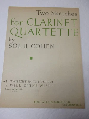 Sol B Cohen Twilight in the Forest for Clarinet Quartet Sheet Music - Image 1 of 4