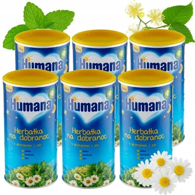 6 Natürliche Kinder-Bett-Tees 4m+ HUMANA 200g Hilft beim Einschlafen - Bild 1 von 4