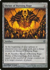 1X Shrine of Burning Rage New Phyrexia EX Italian MTG CARD