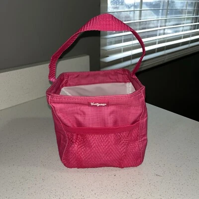 Bolso de Mano Thirty-One Littles Carry All Caddy 6" Mini Utilitario Rosa Bolsillo Frontal Foto 1 de 4