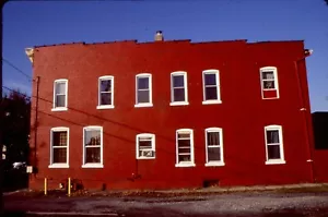 historic structures-tenement red building @ downtown NJ.Kodak slide - Picture 1 of 1
