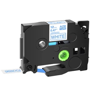 1PK Compatible with Brother PT1650 Tze TZ 233 Blue on White Label Tape 0.47" - Picture 1 of 12