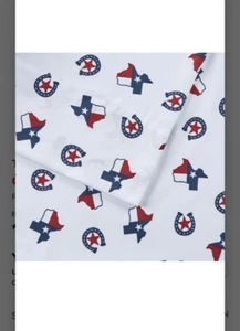 Texas inspiriert Staatsflagge & Hufeisen 4-teiliges Queen Bettwäsche Set. Rot, Weiß, Blau. - Bild 1 von 2
