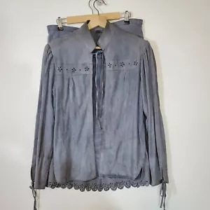 De Colección Gamuza Cuero Chaqueta Falda Conjunto Traje 2 Piezas Para Mujer Talla M Ligero - Imagen 1 de 20