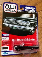 AUTO WORLD VINTAGE MUSCLE 1962 CHEVY IMPALA SS 409 CONVERTIBLE 1 of 13552 Black