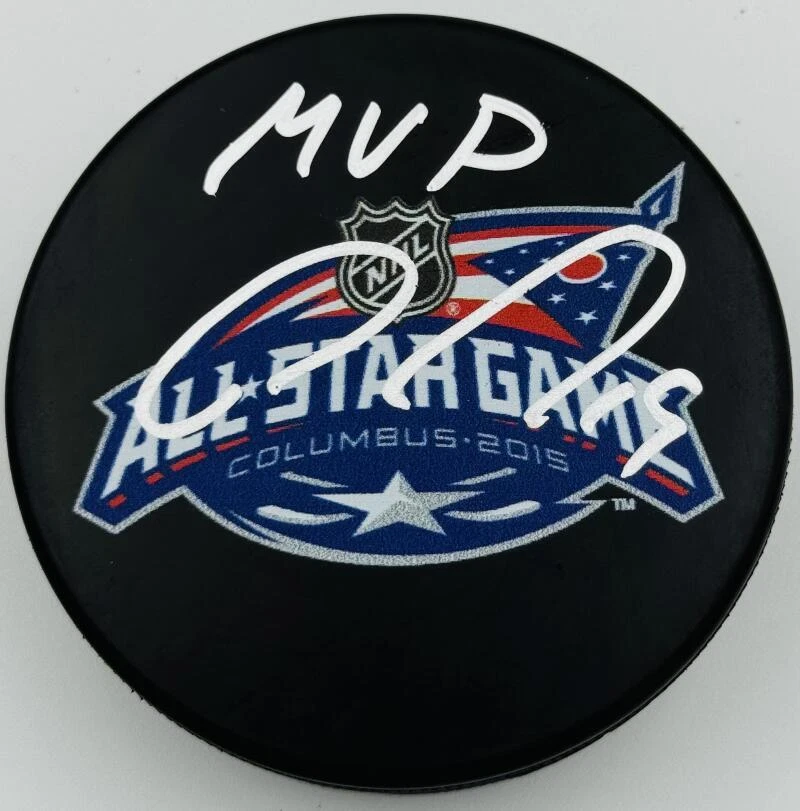 RYAN JOHANSEN FIRMADO 2015 ALL STAR GAME PUCK COLUMBUS CHAQUETAS AZULES AUTÓGRAFO J1 Foto 1 de 1