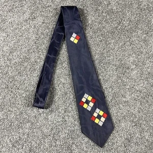 VINTAGE 40s 50s BRENT Neck Tie Acetate Geometric Swing Atomic Mid Century - Picture 1 of 8
