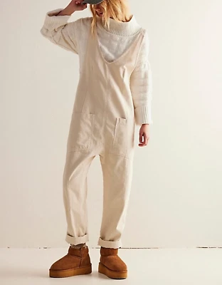 Macacão Free People We The Free Feminino Marfim Creme High Roller Tamanho G - Imagem 1 de 4