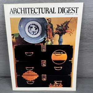 Architectural Digest Magazine Vtg Issue September 1986 Interior Design Ads Info - Picture 1 of 15