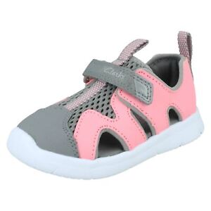 Infant Childrens Clarks Casual Hook & Loop Synthetic Summer Sandals Ath Surf T