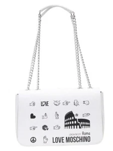 Love Moschino Women's Love In The City - Roma White Shoulder Handbag - Picture 1 of 5