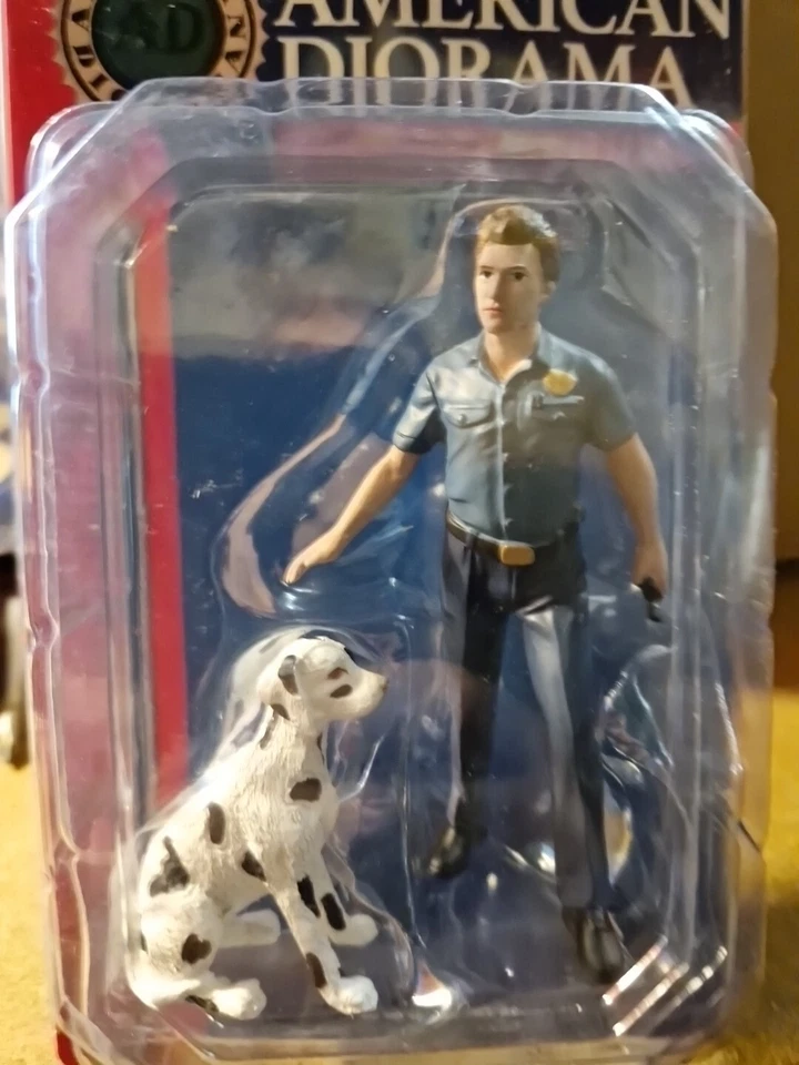 AMERICAN DIORAMA 1/18 - FIGURINES FIRE FIGHTER - FIRE DOG TRAINING 76320