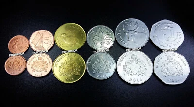 Gambia Juego De 6 Monedas, 1 5 10 25 50 Bututs 1 Dalasi, 1998 - 2014, UNC  Foto 1 de 3