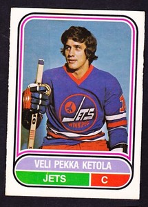 1975-76 O-PEE-CHEE WHA #15 VELI PEKKA KETOLA JETS ROOKIE