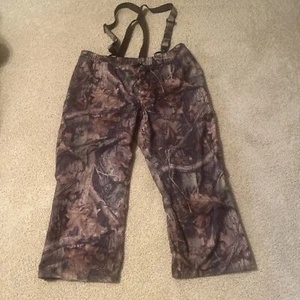 Red Head Camo Hunting Pants & suspenders Camouflage Fleece Size 2XL XXL Zip Leg - Picture 1 of 9