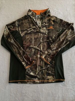 Mossy Oak Break-Up Infinity Scent Factor Hunting Jacket Size Medium 1/4 Zip Camo - Image 1 of 4