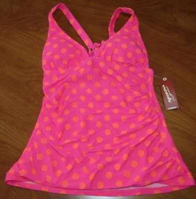 NUEVO TRAJE DE BAÑO TANKINI ARIZONA ROSA INTENSO NARANJA LUNARES TOP O FALDA INFERIOR TALLA S M L Foto 1 de 4