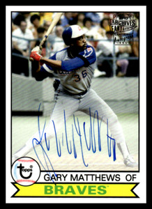 2018 Topps Archives #FFA-GM Gary Matthews Atlanta Braves    Auto