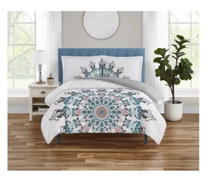 New Medallion Twin / Twin XL Size Bed in a Bag Comforter Set Bedding Sheets Kids - Picture 1 of 5