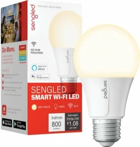SENGLED SMART WI-FI LED SOFT WHITE LIGHT BULB A19 STANDARD MEDIUM BASE NEW BOXED - Picture 1 of 5
