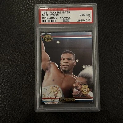 1991 Players International Mike Tyson PSA 10 Gem Mint Ringlords Sample Boxing - Image 1 of 3