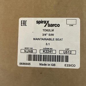 NEU Originalverpackt Spirax Sarco TD62LM Thermodynamische Dampffalle 3/4" S/W - Bild 1 von 1