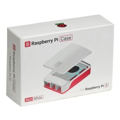 Raspberry Pi Case For Raspberry Pi 5 Red And White. - Image 1 of 2