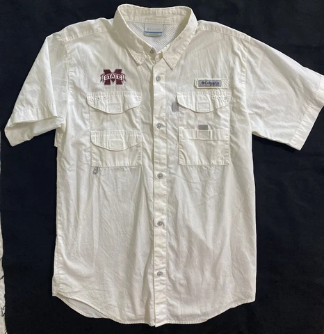 Youth Boys’ Columbia PFG Mississippi State Bulldogs Shirt, XL, Ivory Cover