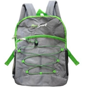 Zaino ProSport Deluxe Multitasche Scuola Escursionismo TopGrip Manico Grigio Verde 17" - Foto 1 di 1
