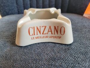 CENDRIER PUBLICITAIRE CINZANO BLANC MADE IN FRANCE BISTROT CIGARETTE TABAC 